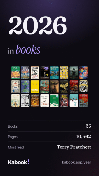2026 in books: 25 books, 10,462 pages.